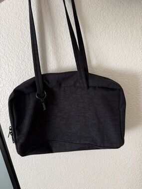 BAGGU Black Shoulder Tote with Dual Straps
